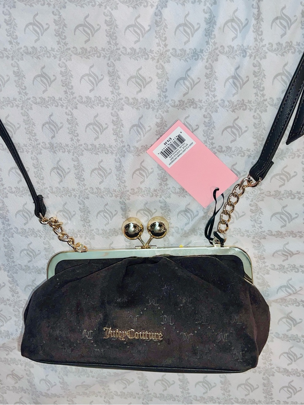 New Dark Brown Juicy Couture Purse Crossbody Chocolate Coin Bag